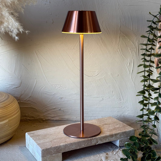 Marina Şarjlı Masa Lambası Bronz 32 cm
