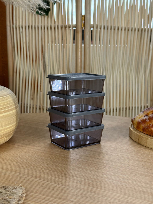 Bonbon 4 Parça Saklama Kabı Set Gri