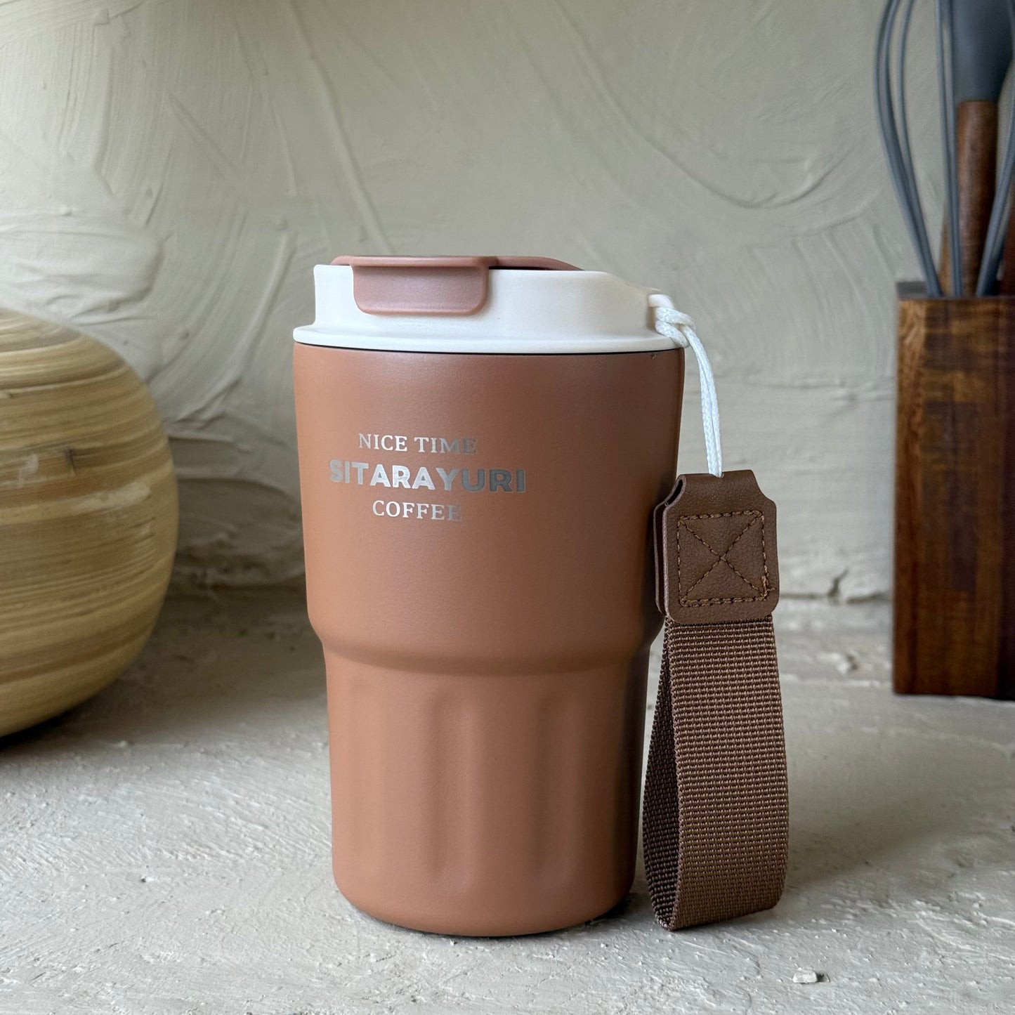 Sitarayuri Termos Bardağı Kahve Rengi 360 ml