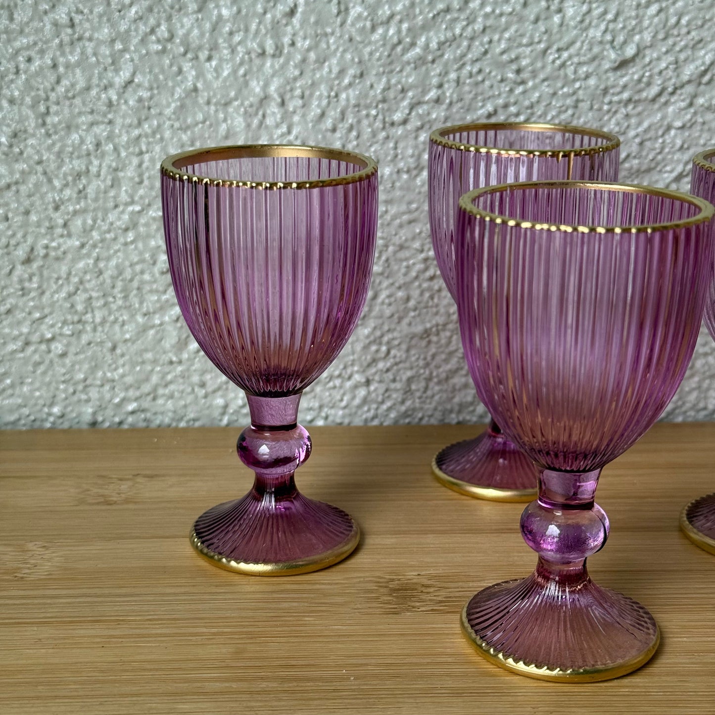Wardy Yaldızlı Kahve Yanı Bardağı Set 6 Adet Mor