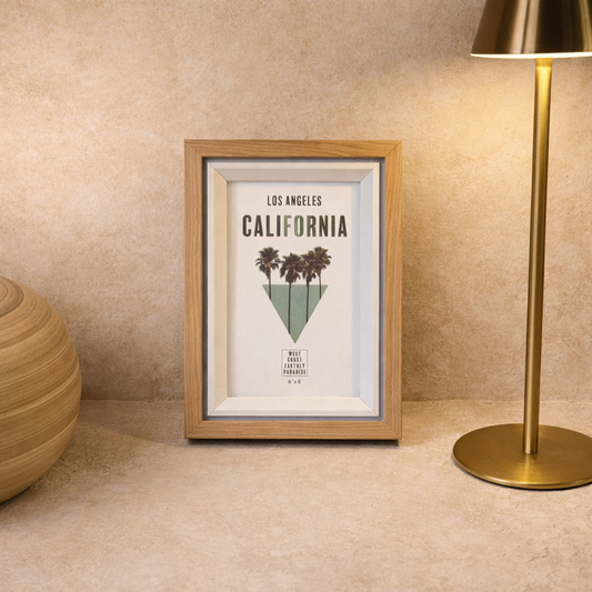 California Ahşap Çerçeve 22,5x17 cm