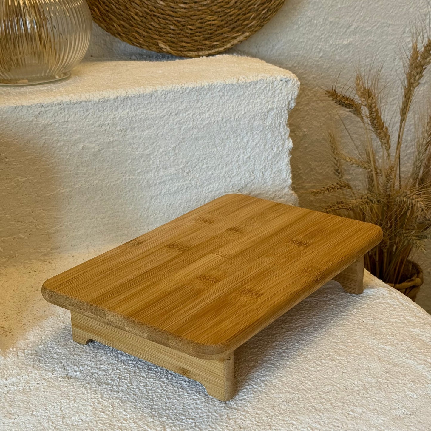 İntel Ayaklı Bambu Kesim Panosu Küçük Boy 30x20x6 cm