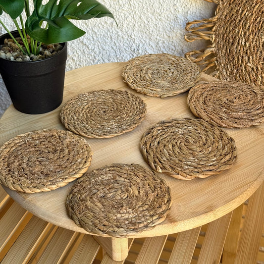 Lora Hasır Bardak Altlığı Set 6 Adet KOD:16401