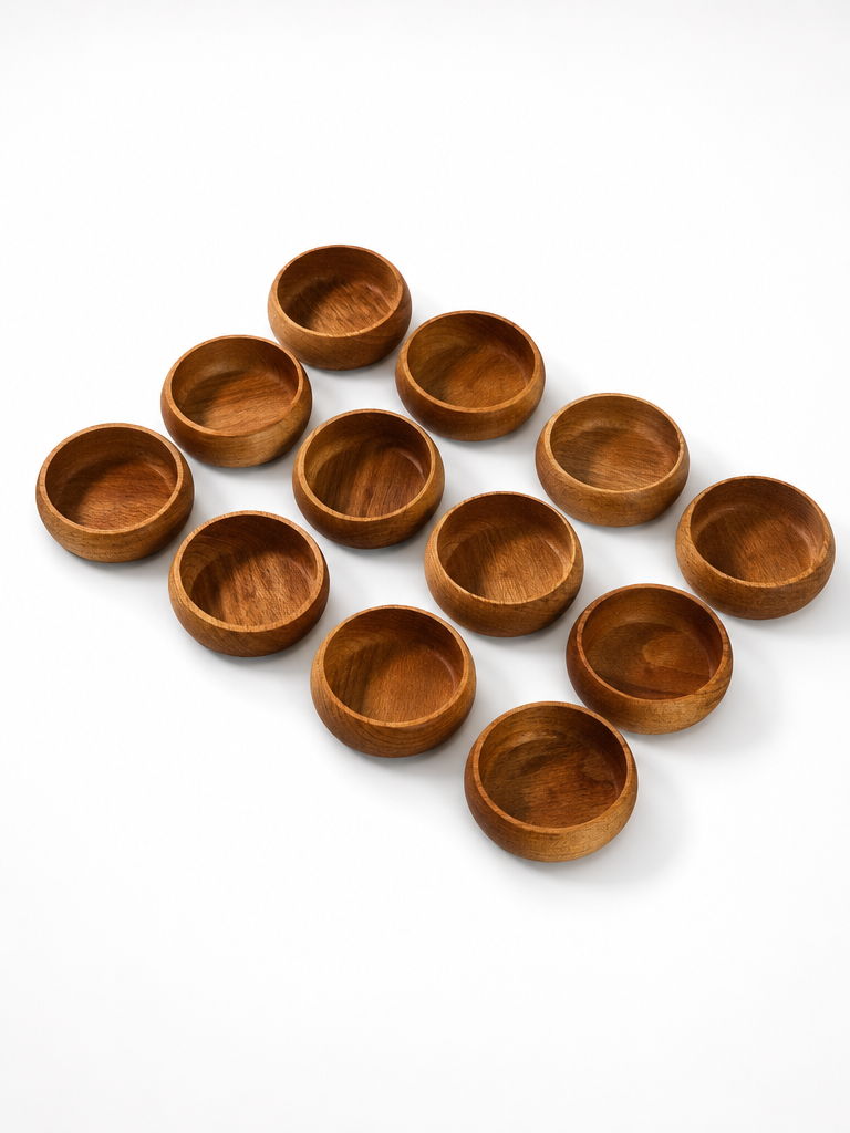 Sara Ahşap Çerezlik Seti 9 CM (SÜPER FİYAT) 12 ADET