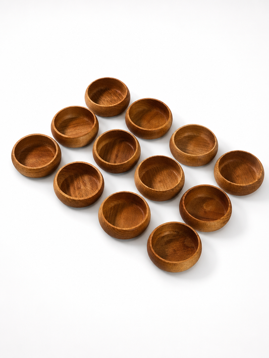 Sara Ahşap Çerezlik Seti 9 CM (SÜPER FİYAT) 12 ADET